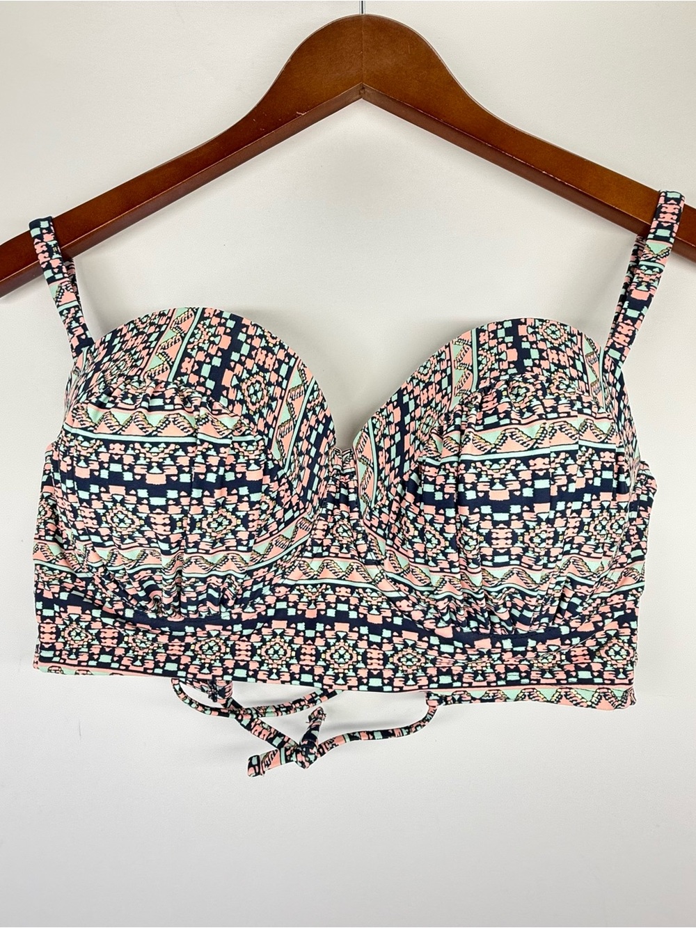 Xhilaration Padded Geometric Halter Bikini Swimsuit Top D/DD